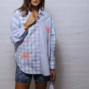 Summer Shirt- Blue Check/Stripe