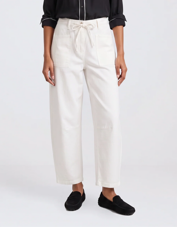 Leo Barrel Jeans - White