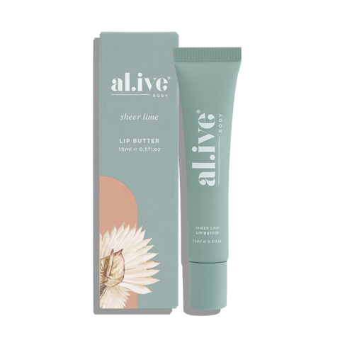 al.ive body lip butter - sheer lime