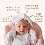 Milk Ribbed Organic Topknot