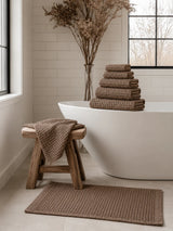 Rustic Waffle Standard Tea/Hand Towel - Light Chocolate