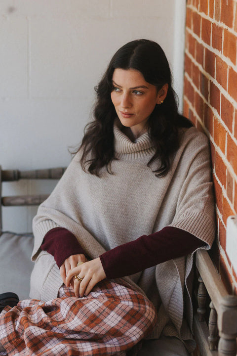 Agnès 100% New Zealand Lambswool Poncho