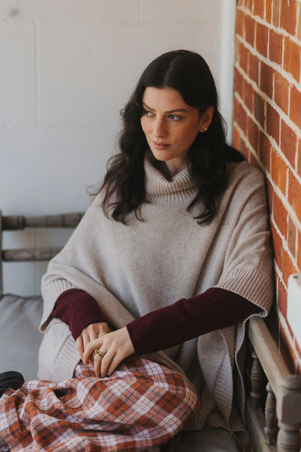 Agnès 100% New Zealand Lambswool Poncho
