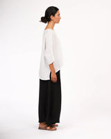 Eadie Linen Pant with Gathering Detail