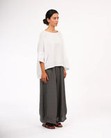 Eadie Linen Pant with Gathering Detail