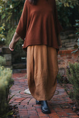 Lavigne French Linen Asymmetrical Skirt