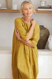 Montaigne linen scallop dress