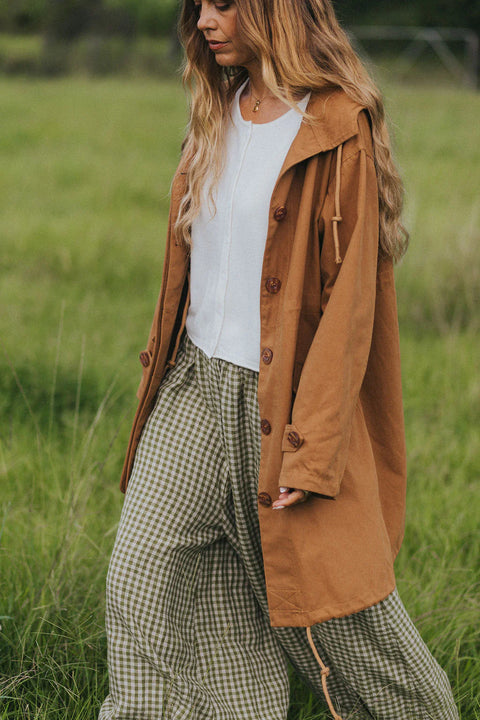 Eadie Gingham Linen Pants