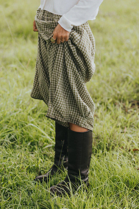 Eadie Gingham Linen Pants