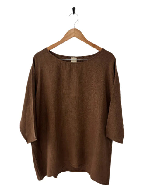 Montaigne Loose linen 3/4 sleeve top