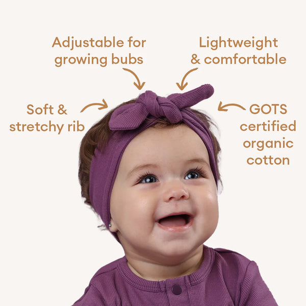 Mulberry Ribbed Organic Topknot