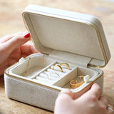 Natural Linen Jewellery Case