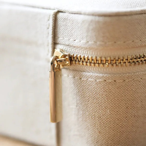 Natural Linen Jewellery Case
