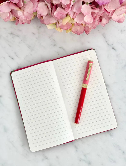 Paige Journal Pink Red Stripe