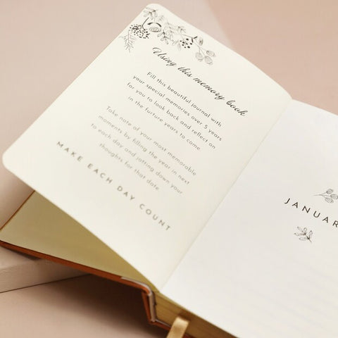 Lisa Angel- Orange Five Year Thought a Day Journal