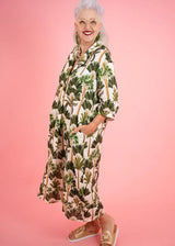 Donna Donna-Palm Print Dress