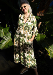 Donna Donna-Palm Print Dress