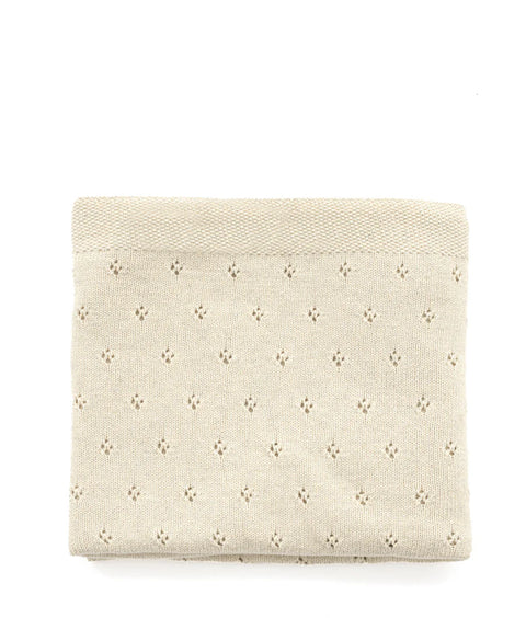 Baby Blanket-Pointelle Oatmeal
