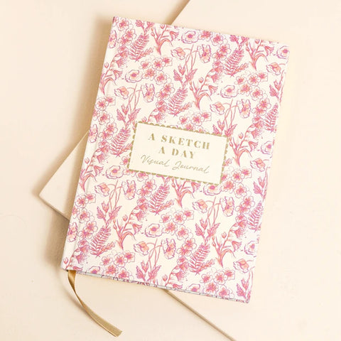 Pink Wildflower Print Sketch A Day Visual Journal