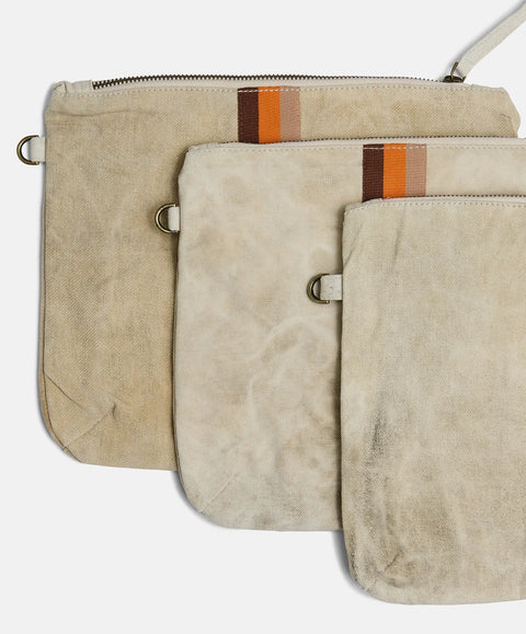 Escapee Clutch Bag | Natural Stripe