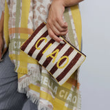 Brown Ciao Beaded Purse