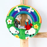 Tara Treasures-Felt Christmas Rainbow Nativity Wreath