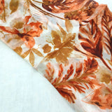 Silk Scarf Autumn Leaves Orange
