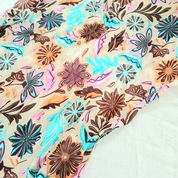 Silk Scarf Graphic Floral