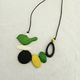 Little Bird Wooden Beads Necklace Green
