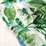 Silk Scarf Autumn Leaves Green/Blue