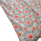 Silk Scarf Geometric Grey