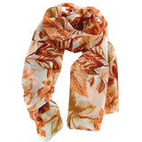Floral patterned scarf on a white background