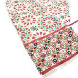 Silk Scarf Geometric Red