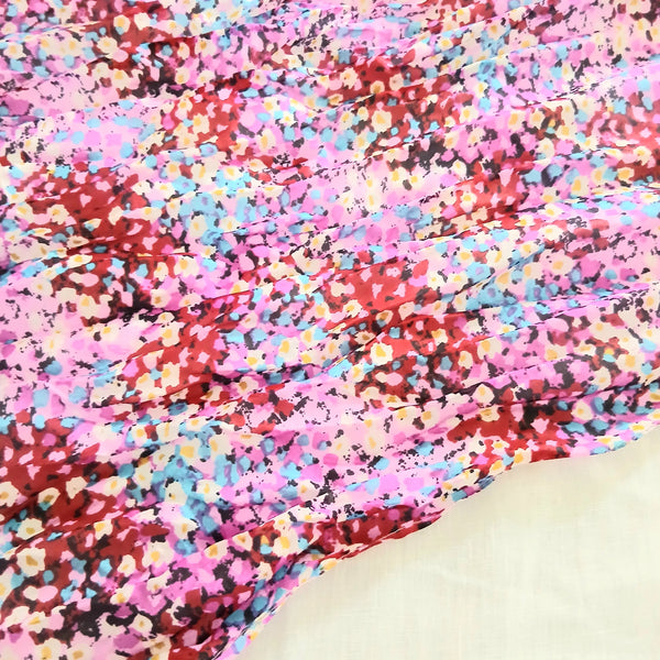 Silk Scarf Flowers-Pink