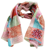 Silk Scarf Patchwork Pink