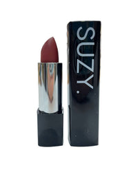 Lipstick with packaging labeled 'SUZY' on a white background