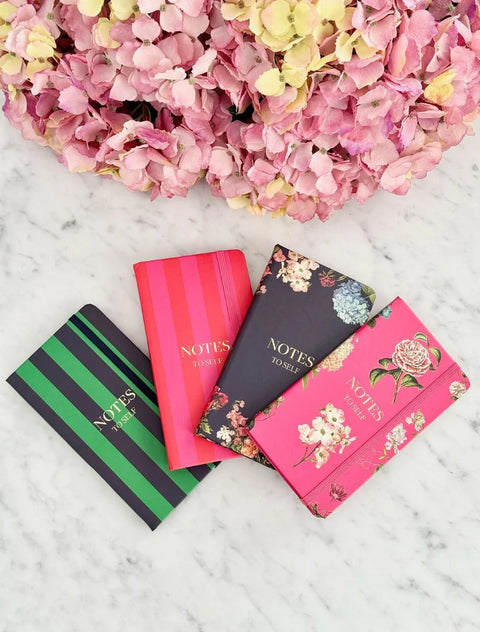 Paige Journal Pink Red Stripe