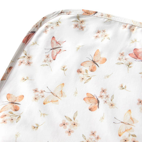 Snuggle Hunny- Butterfly Organic Jersey Wrap & Topknot Set