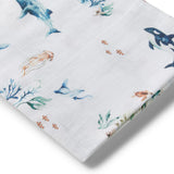 Snuggle Hunny -Ocean Organic Muslin Wrap