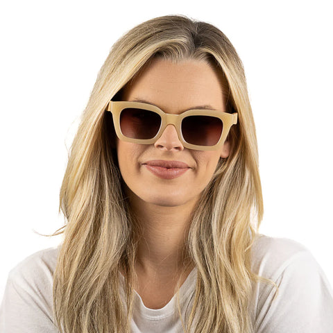 SOEK ZAHRA NUDE l Brown Gradient Lens l White Maple Arms