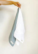 Pure French Linen Tea Towel - White