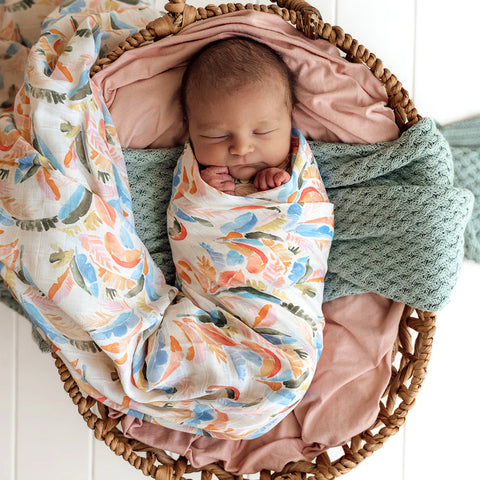 Summer Palm Organic Muslin Wrap