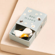 Lisa Angel- Tiny Matchbox Ceramic Bee Token