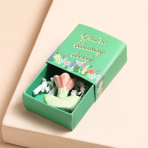 Lisa Angel- Tiny Matchbox Blooming Lovely Ceramic Flower Token