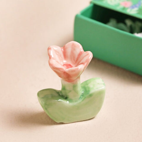 Lisa Angel- Tiny Matchbox Blooming Lovely Ceramic Flower Token