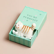 Lisa Angel-Tiny Matchbox Ceramic Cat Token
