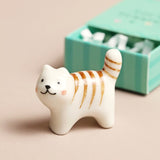 Lisa Angel-Tiny Matchbox Ceramic Cat Token