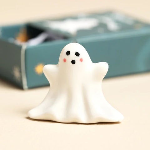Tiny Matchbox Ceramic Ghost Token