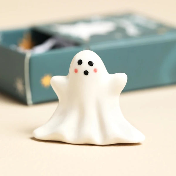 Tiny Matchbox Ceramic Ghost Token