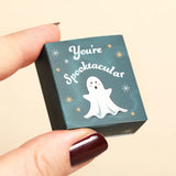Tiny Matchbox Ceramic Ghost Token